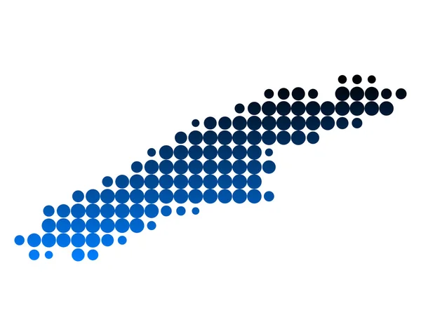 Mapa de Hydra — Vector de stock