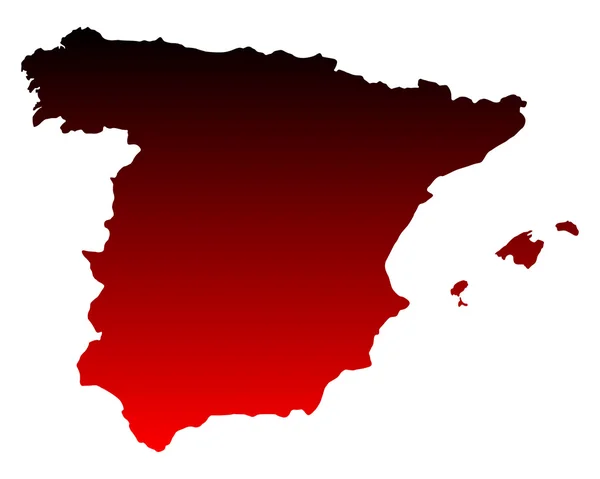 Mappa della Spagna — Vettoriale Stock