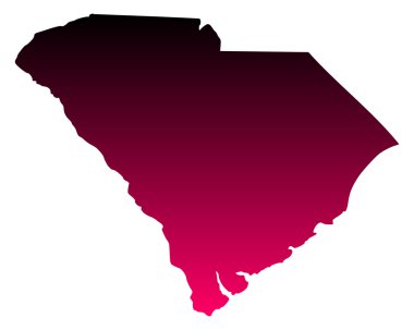 Map of South Carolina clipart