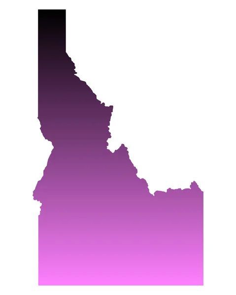 爱达荷州的地图 — 图库矢量图片
