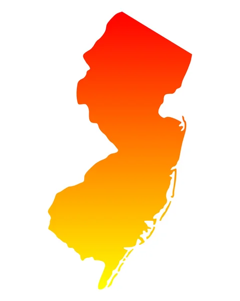 La carte de New Jersey — Image vectorielle