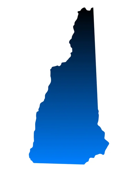 Karta över New Hampshire — Stock vektor