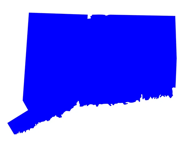 O mapa de Connecticut — Vetor de Stock