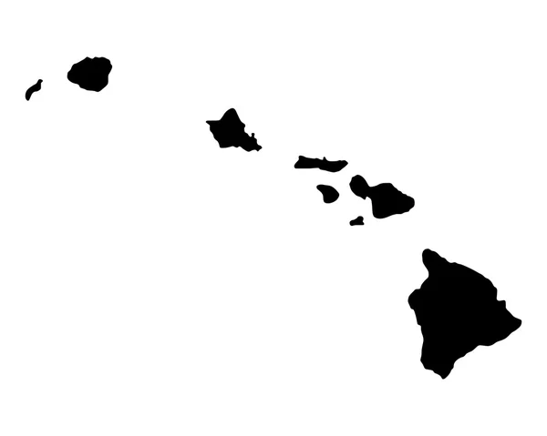 Kort over Hawaii – Stock-vektor