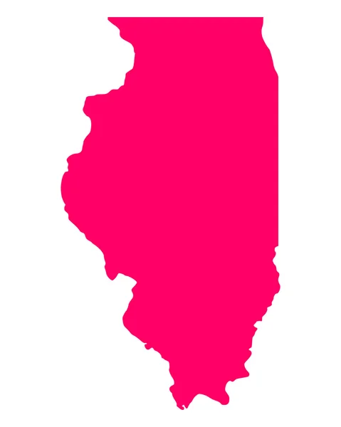 El mapa de Illinois — Archivo Imágenes Vectoriales