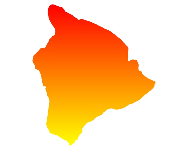 ハワイの地図 — ストックベクタ