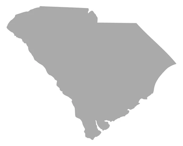 La mappa di South Carolina — Vettoriale Stock