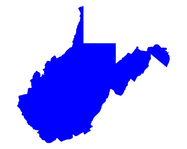 El mapa de West Virginia — Vector de stock