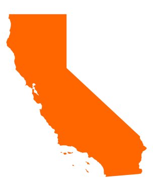 Map of California clipart