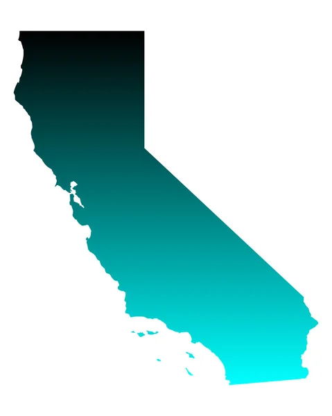 Harita Kaliforniya — Stok Vektör