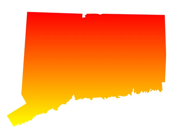 El mapa de Connecticut — Archivo Imágenes Vectoriales