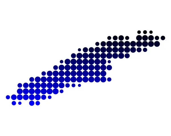 La mappa di Hydra — Vettoriale Stock