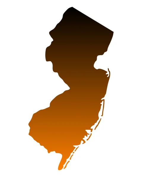 Mapa online de Nueva Jersey — Vector de stock