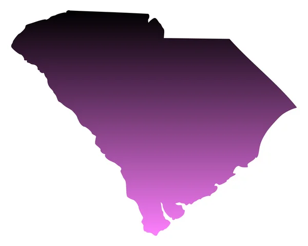 Mapa da Carolina do Sul — Vetor de Stock
