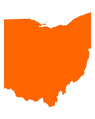 Map of Ohio clipart