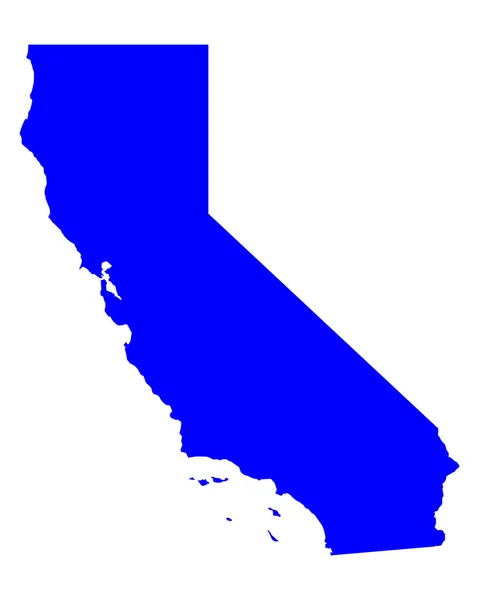 Karte von Kalifornien — Stockvektor