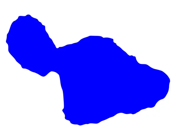 マウイ島の地図 — ストックベクタ