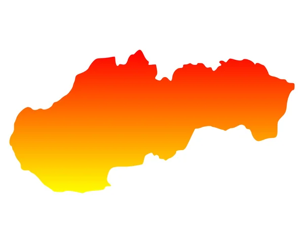 El mapa de Eslovaquia — Vector de stock