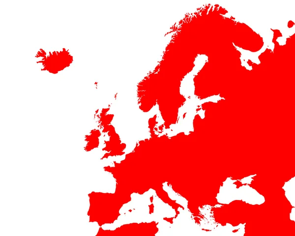 Mapa detallado de Europa — Vector de stock