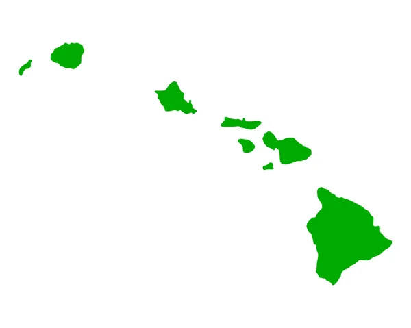 하와이의 지도 — 스톡 벡터