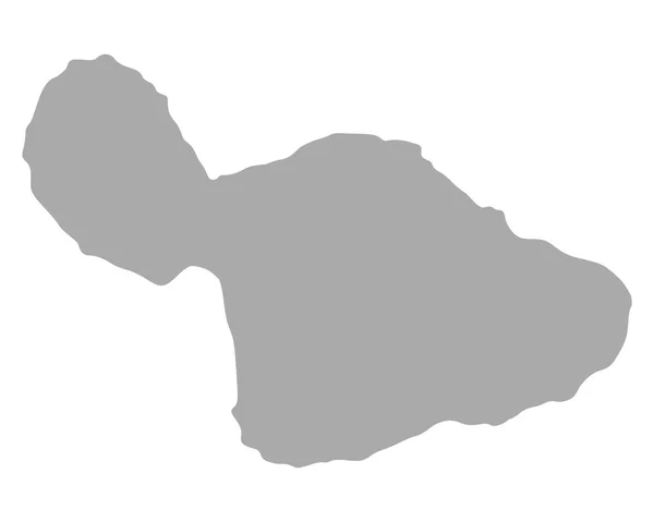 La mappa di Maui — Vettoriale Stock
