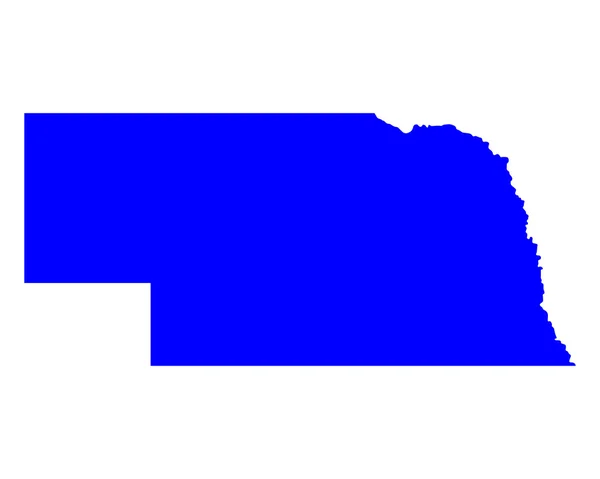 Karte von Nebraska — Stockvektor