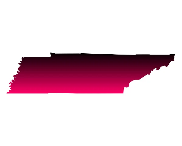 La mappa di Tennessee — Vettoriale Stock