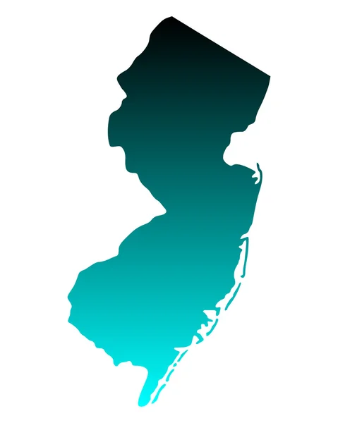 La carte de New Jersey — Image vectorielle