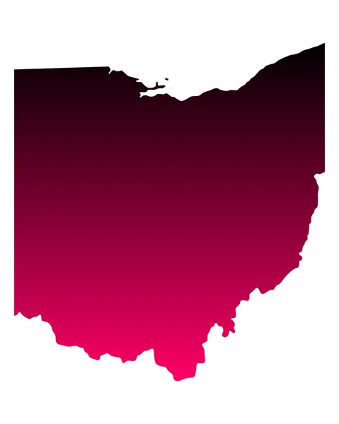 El mapa de Ohio — Vector de stock