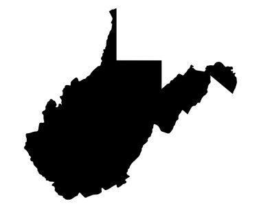 Map of West Virginia clipart