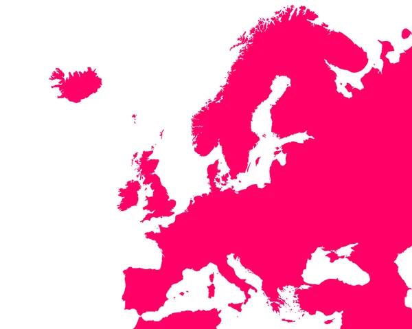 Detaillierte Karte von Europa — Stockvektor
