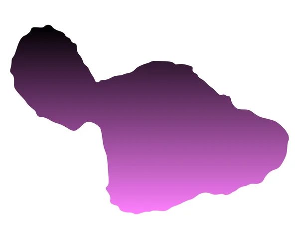 La carte de Maui — Image vectorielle