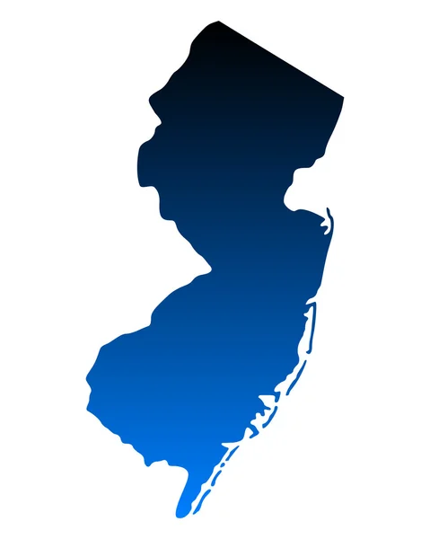 La carte de New Jersey — Image vectorielle