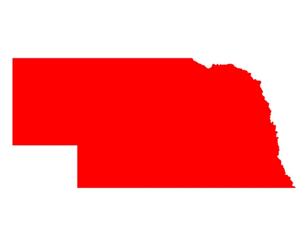 La mappa di Nebraska — Vettoriale Stock