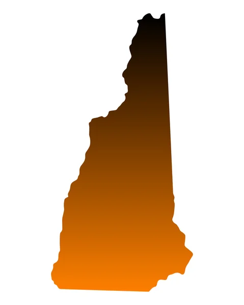 Karta över New Hampshire — Stock vektor