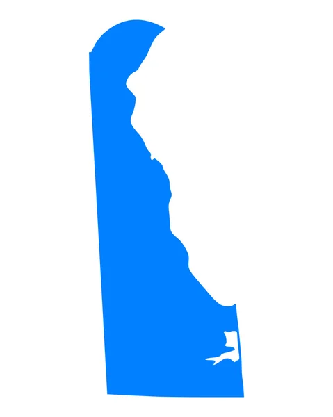 La mappa di Delaware — Vettoriale Stock
