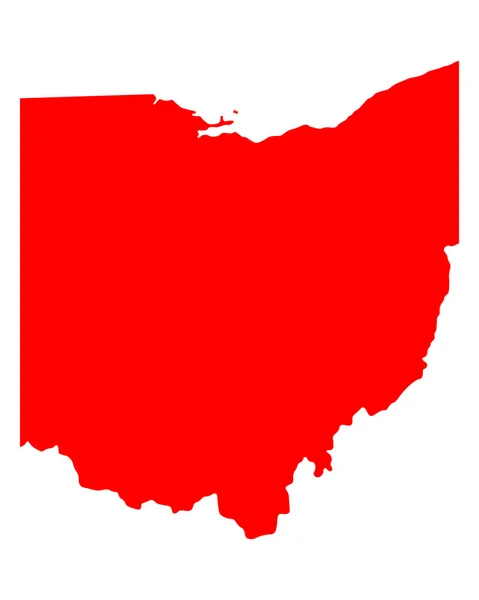 La mappa di Ohio — Vettoriale Stock
