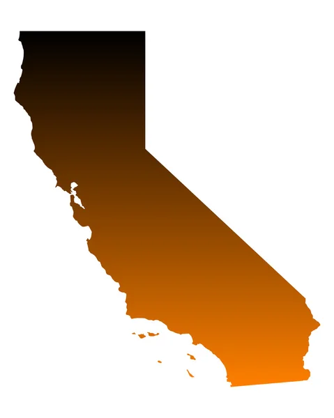 Harita Kaliforniya — Stok Vektör