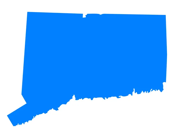 El mapa de Connecticut — Vector de stock