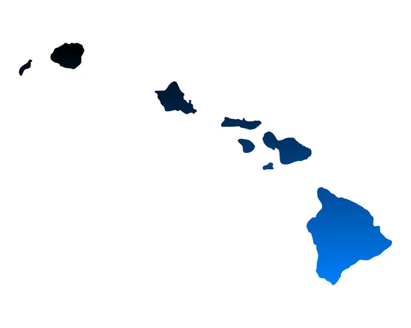 La carte de Hawaï — Image vectorielle