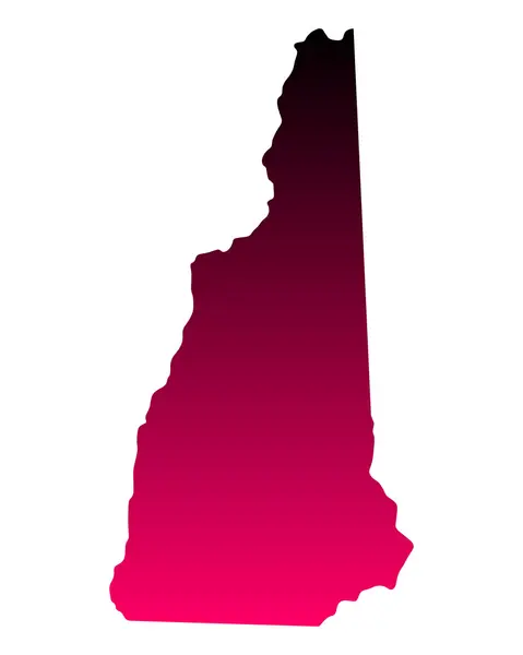 Mapa New Hampshire — Stockový vektor