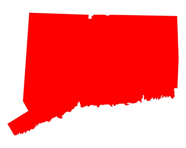 O mapa de Connecticut —  Vetores de Stock
