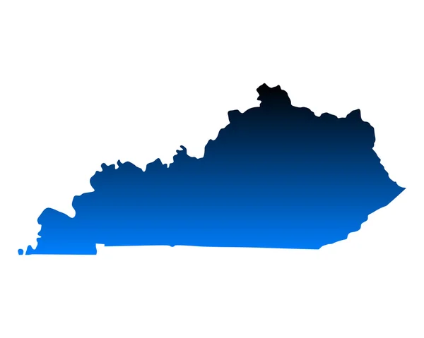 O mapa de Kentucky — Vetor de Stock