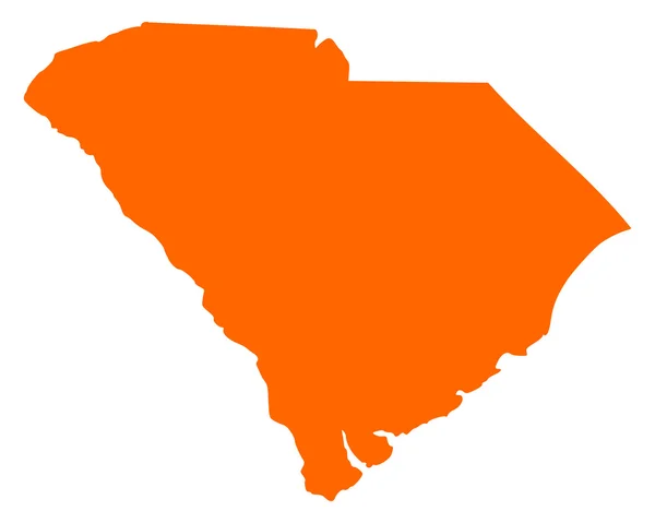 Mapa online de Carolina del Sur — Vector de stock