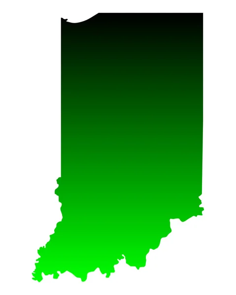 El mapa de Indiana — Archivo Imágenes Vectoriales