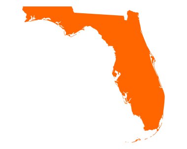 Map of Florida clipart