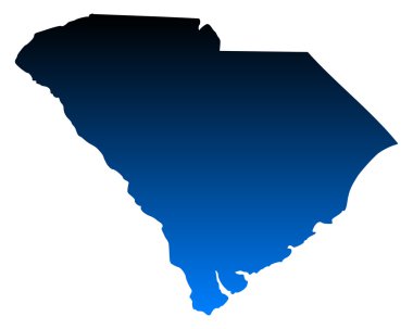 Map of South Carolina clipart