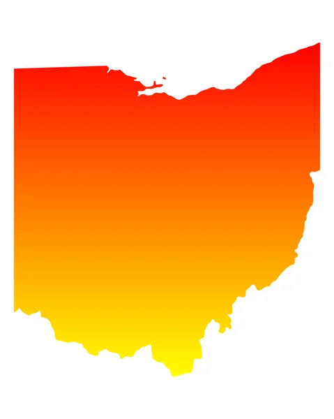 俄亥俄州的地图 — 图库矢量图片