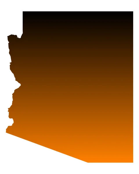 アリゾナ州の地図 — ストックベクタ