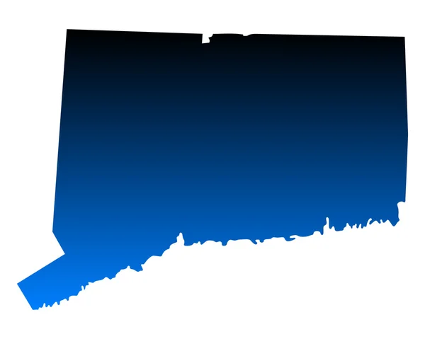 La carte de Connecticut — Image vectorielle